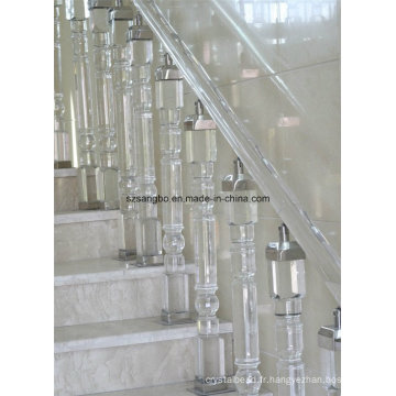 Verre verre/main courante escalier/verre/verre de décoration pilier